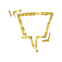Obraz premium Gold glitter hand drawn Speech Bubble
