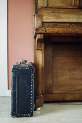old suitcase and piano