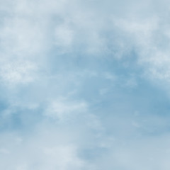 Obraz premium White clouds and blue sky seamless stock illustration.