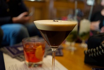 Espresso Martini with Negroni in the Lounge