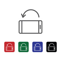 Mobile vector icon. Element of phone for mobile concept and web apps illustration. Thin line icon for website design and development. Vector icon