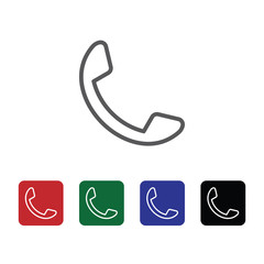 Call vector icon. Element of phone for mobile concept and web apps illustration. Thin line icon for website design and development. Vector icon