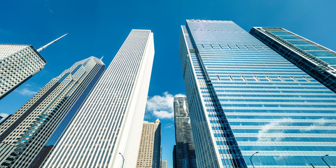 Fototapeta na wymiar View of buildings in Chicago, USA