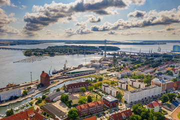 Fototapeta premium Bridge to Ruegen at Stralsund