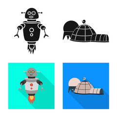 Isolated object of astronomy and technology symbol. Collection of astronomy and sky stock symbol for web.