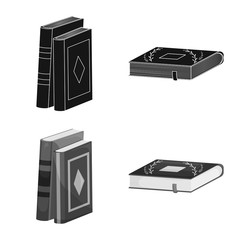 Vector design of training and cover sign. Collection of training and bookstore stock symbol for web.