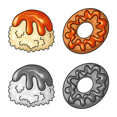 Isolated object of confectionery and culinary symbol. Collection of confectionery and product vector icon for stock.