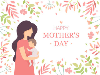 Mother's Day. Vector card