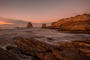 Long exposure in the sisters of Hendaye. France