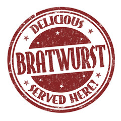 Bratwurst sign or stamp