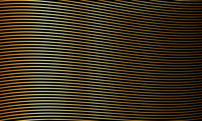 Gold line wave pattern vector