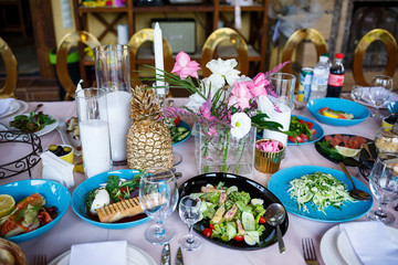 Beautiful and delicious restaurant meals
