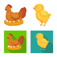 Isolated object of breeding and kitchen symbol. Collection of breeding and organic vector icon for stock.