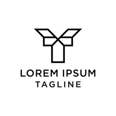 initial letter logo YT, TY logo template 