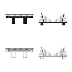 Vector design of connection and design symbol. Set of connection and side stock vector illustration.