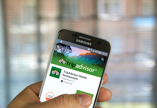 TripAdvisor application on Samsung s7