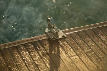 Yacht tackle and metal bollards