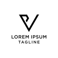 initial letter logo VP, PV logo template 