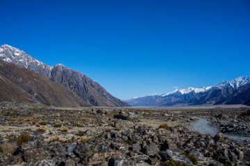 Lake tasman glacier tasman mt cook new zealand	