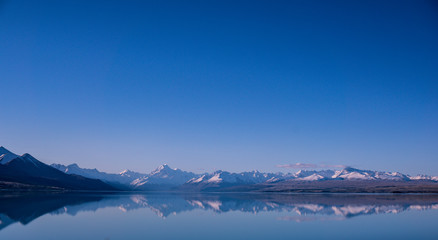 road lake pukaki mt cook new zealand	
