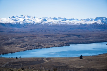 Tekapo panoramic mt john lake Tekapo new zealand