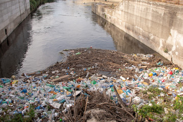 A plastic texture on the river