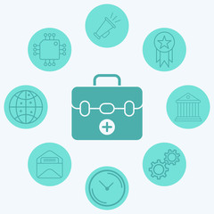 First aid kit vector icon sign symbol
