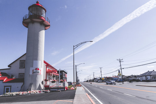Matane Coast view tousistic lighthouse