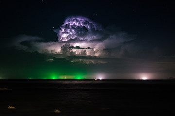 Fototapeta na wymiar Night storm cloud