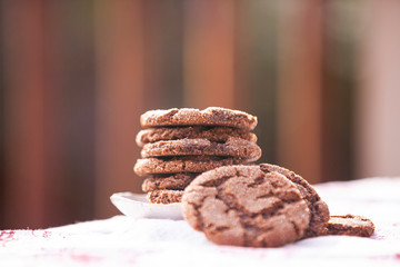 Ginger Snap cookies on a plate