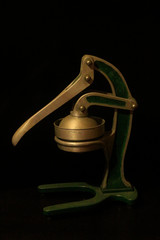 Old metal manual orange squeezer