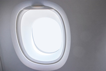 view from airplane window, Image saved clipping path.