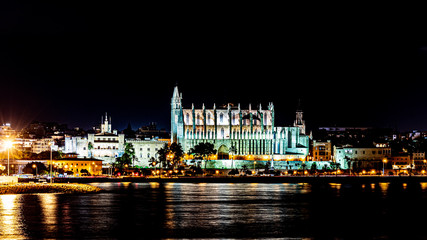 cathedral at night