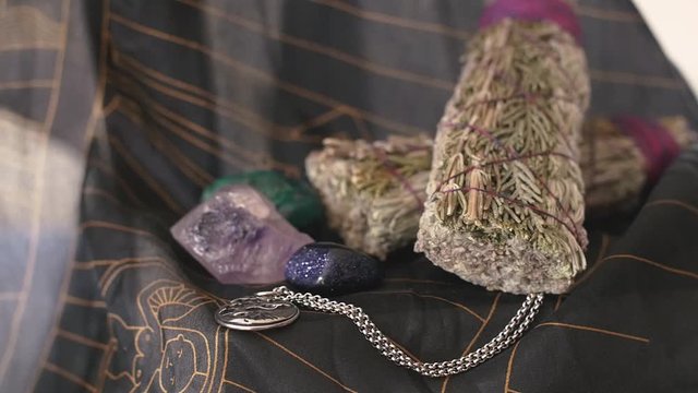 Wrap around sage and crystals