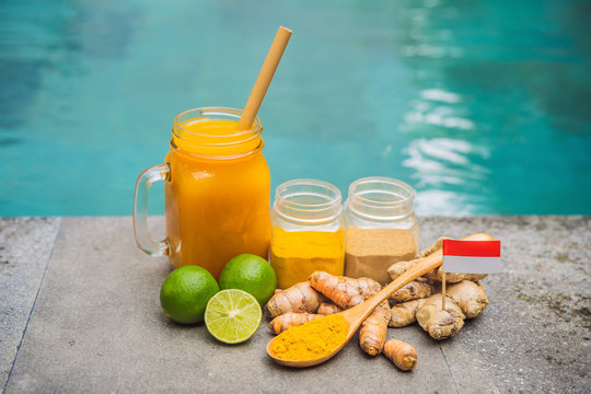 Drink Jamu. Indonesian traditional drink in bali