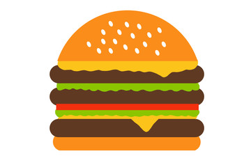 Hamburger illustration, drawing, burger