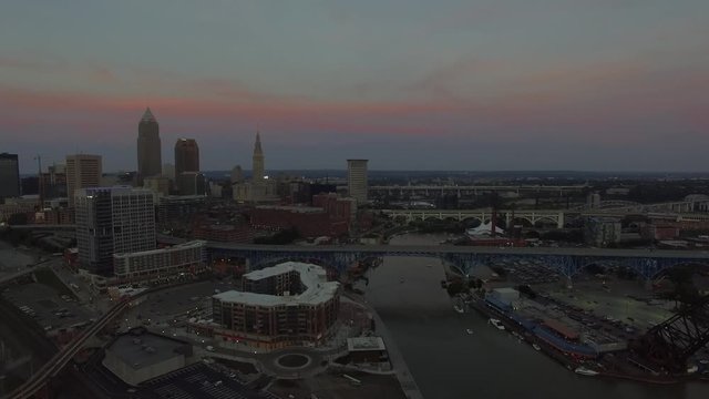 Cleveland Skyline at Sunset