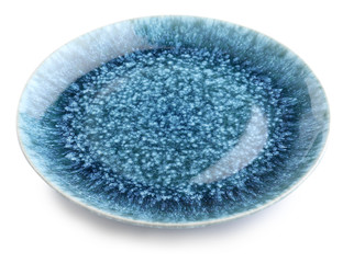 Ceramic plate on white background