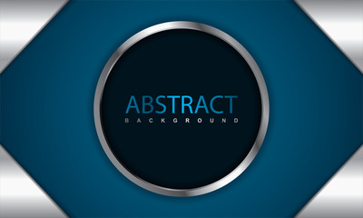 Abstract Background with Modern and Luxury Style of Silver, Black, and Blue Color Combination. Designed for web, banner, background, wallpaper, presentation, cover, etc. Suitable for your business.