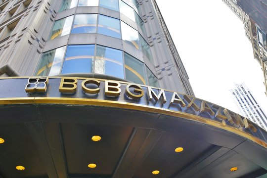 NEW YORK CITY, NY -4 OCT 2019- View of a BCBG MaxAzria clothing store on Fifth Avenue in New York, USA.