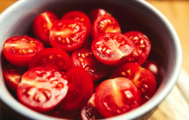 sliced cherry tomatoes