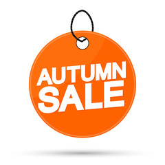 Autumn Sale, Fall discount tag, banner design template, app icon vector illustration