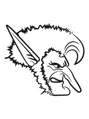troll gefährlich cartoon grimmig keule märchen wald fabeln sagen fantasy waldwesen einfarbig