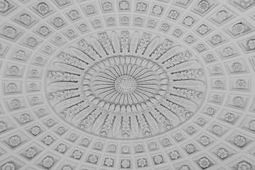 black and white ceiling old pattern