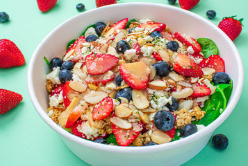 healthy berries salad with special vinaigrette