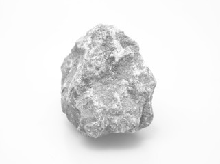 Grey stone isolated on white background