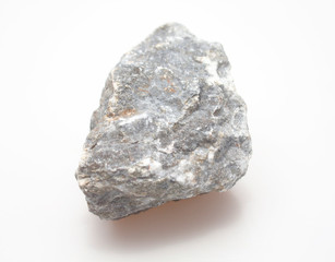 Grey stone isolated on white background