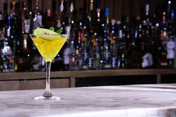 Martini with green apple