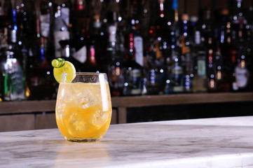 Drink with orange and lemon