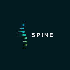 Spine logo design template.icon for science technology